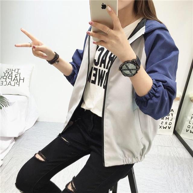 ÁO KHOÁC GIÓ NỮ FORM RỘNG CÁ TINH