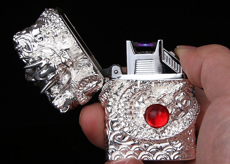 Bật Lửa Dùng Điện Ngọc Rồng - Bạc