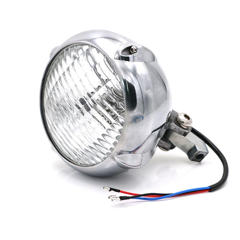 Đèn pha 12V 55W kiểu retro cho xe mô tô Cafe Racer Suzuki Harley cg125 gn125 Honda