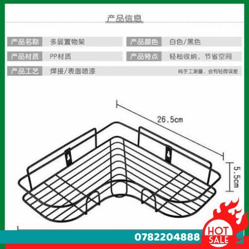 Kệ Góc Khung Sắt Treo Dán Tường Nhà Tắm Phòng Bếp Siêu Chắc - CH Hương Thị Miễn Phí Vận Chuyển