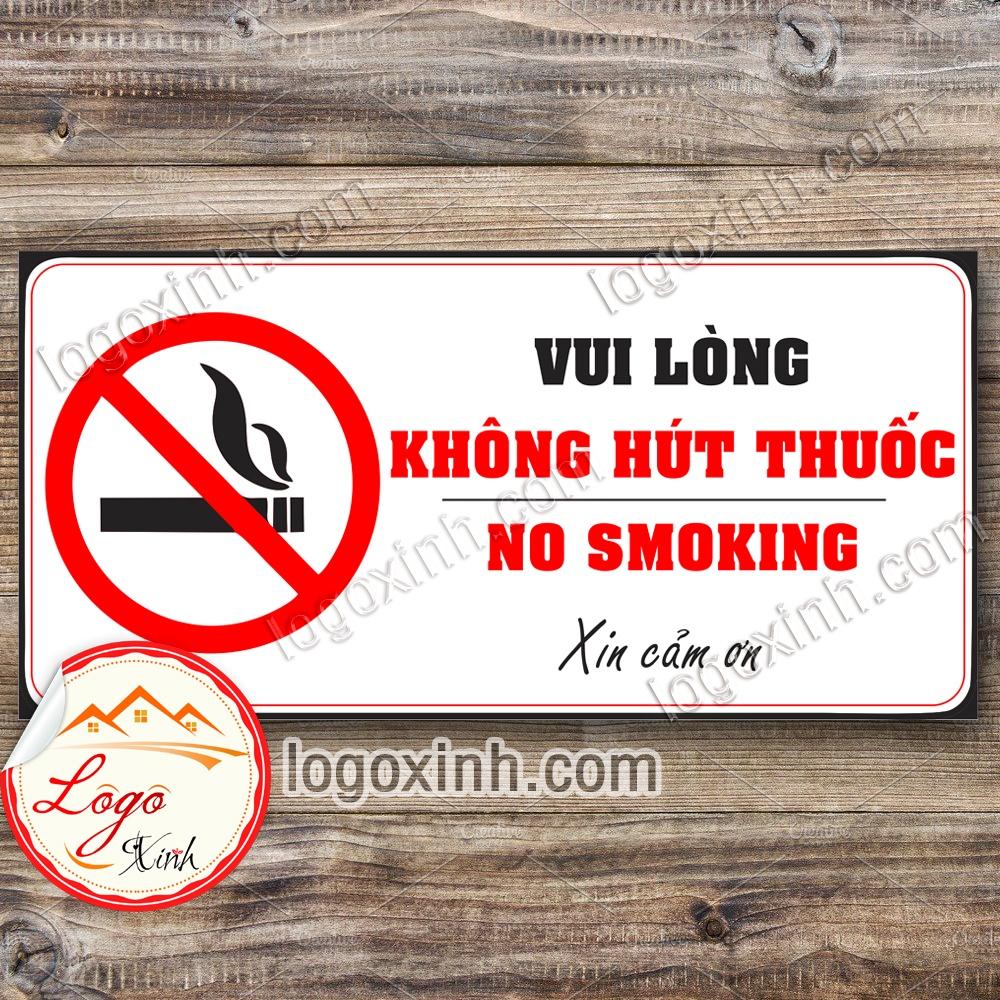 LOGO TEM STICKER KHÔNG HÚT THUỐC LÁ, DÙNG CHO NHÀ Ở, CÔNG TY, VĂN PHÒNG, NƠI CÔNG CỘNG......NO SMOKING