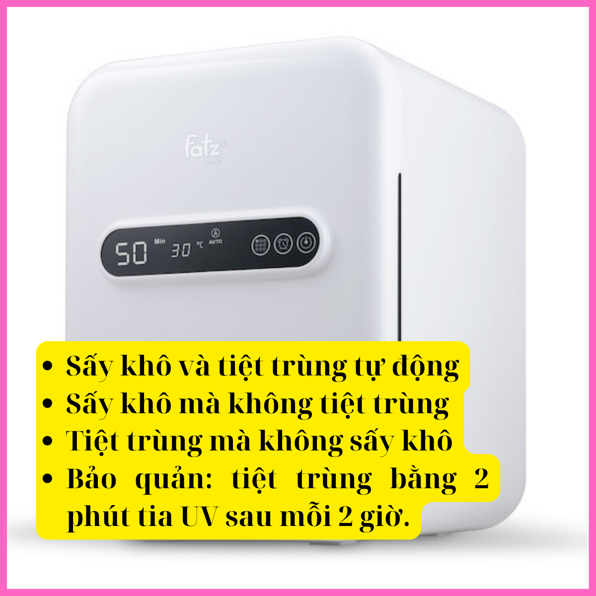 MÁY TIỆT TRÙNG SẤY KHÔ UV FATZBABY FB4706SL