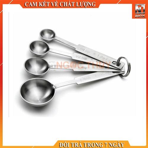 Bộ 4 muỗng đo lường inox