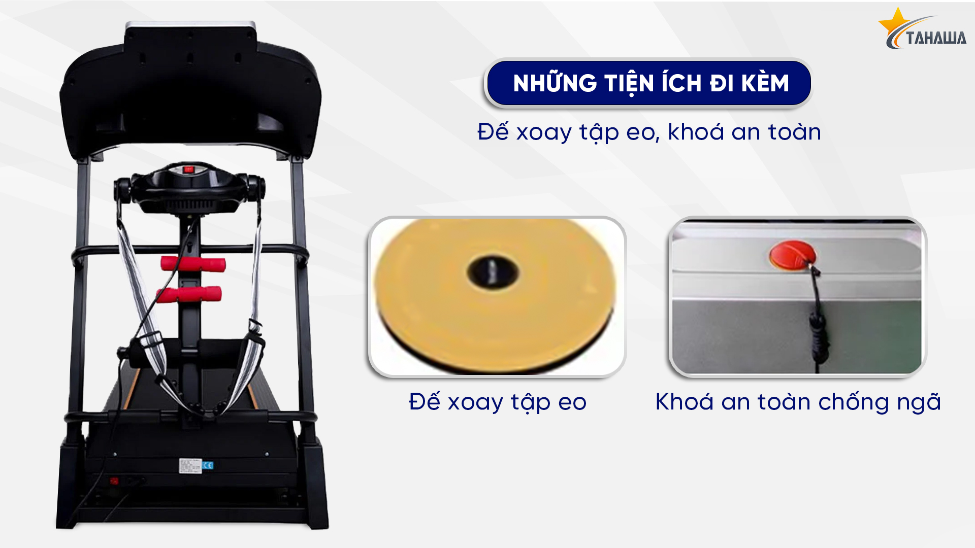 Máy chạy bộ  TAHAWA TH-800 Máy chạy bộ tại nhà phù hợp mọi không gian từ gia đình, văn phòng, phòng GYM, thiết kế hiện đại, sang trọng