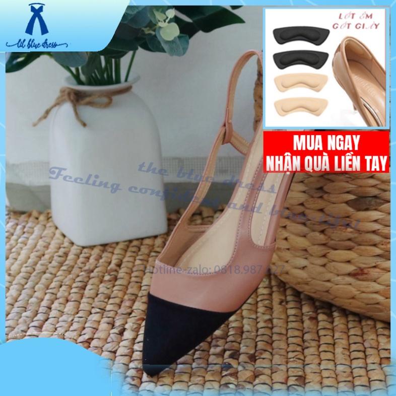 QUẢNG CHÂU Giày búp bê giày bệt Slingback phối mũi captoe có thêm bigsize