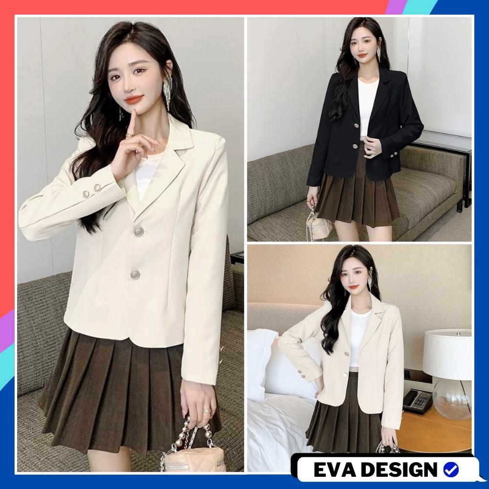 Áo blazer nữ dáng ngắn 2 lớp cao cấp Áo khoác vest công sở hàn quốc mùa thu đông thiết kế dáng croptop mặc đi làm đi chơi dạo phố