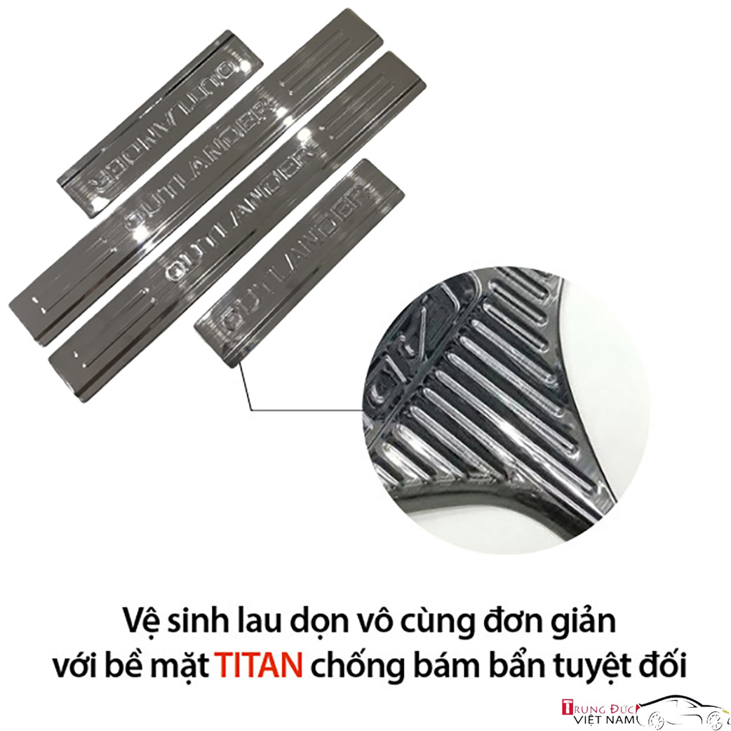 Ốp bậc cửa Titan dành cho xe ô tô Outlander - Hàng Chính Hãng TDVN