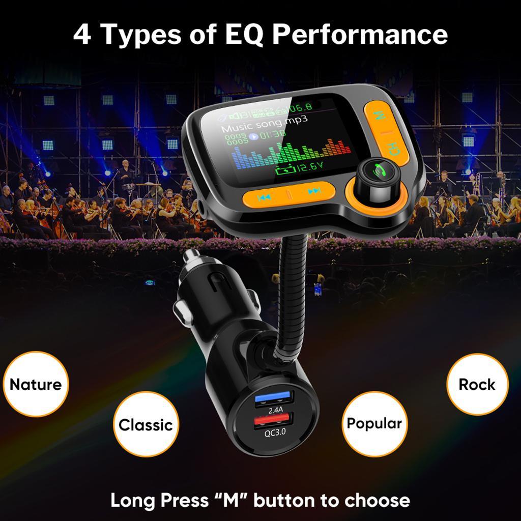 Handsfree Wireless Bluetooth Car FM Transmitter Kit Mp3 Player 2 USB Charger