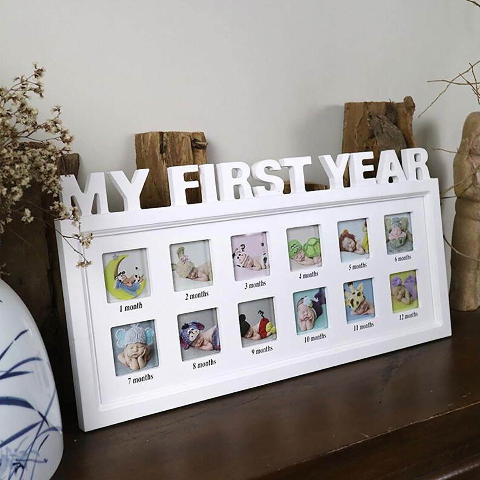 Baby's First Year Picture Photo Frame DIY Keepsake Newborn Baby Shower Gift
