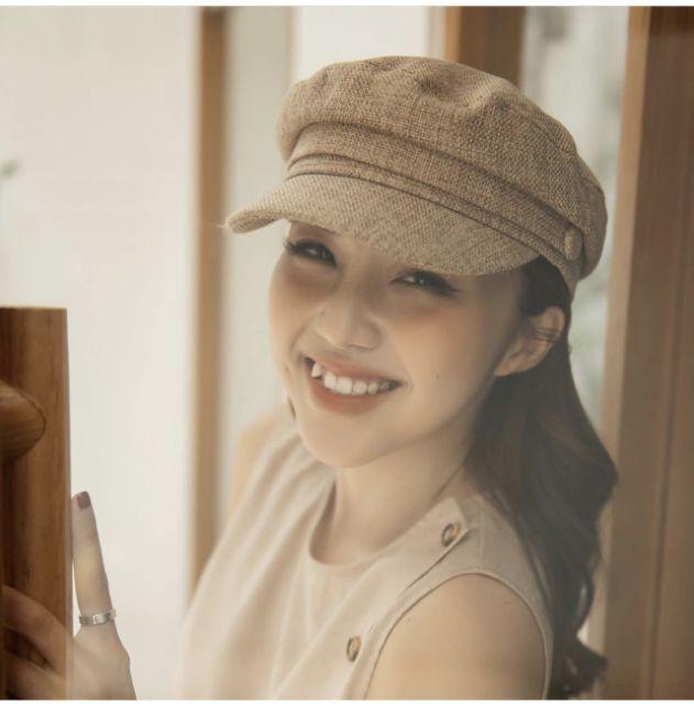 Set áo nude + chân váy from A xẻ nút