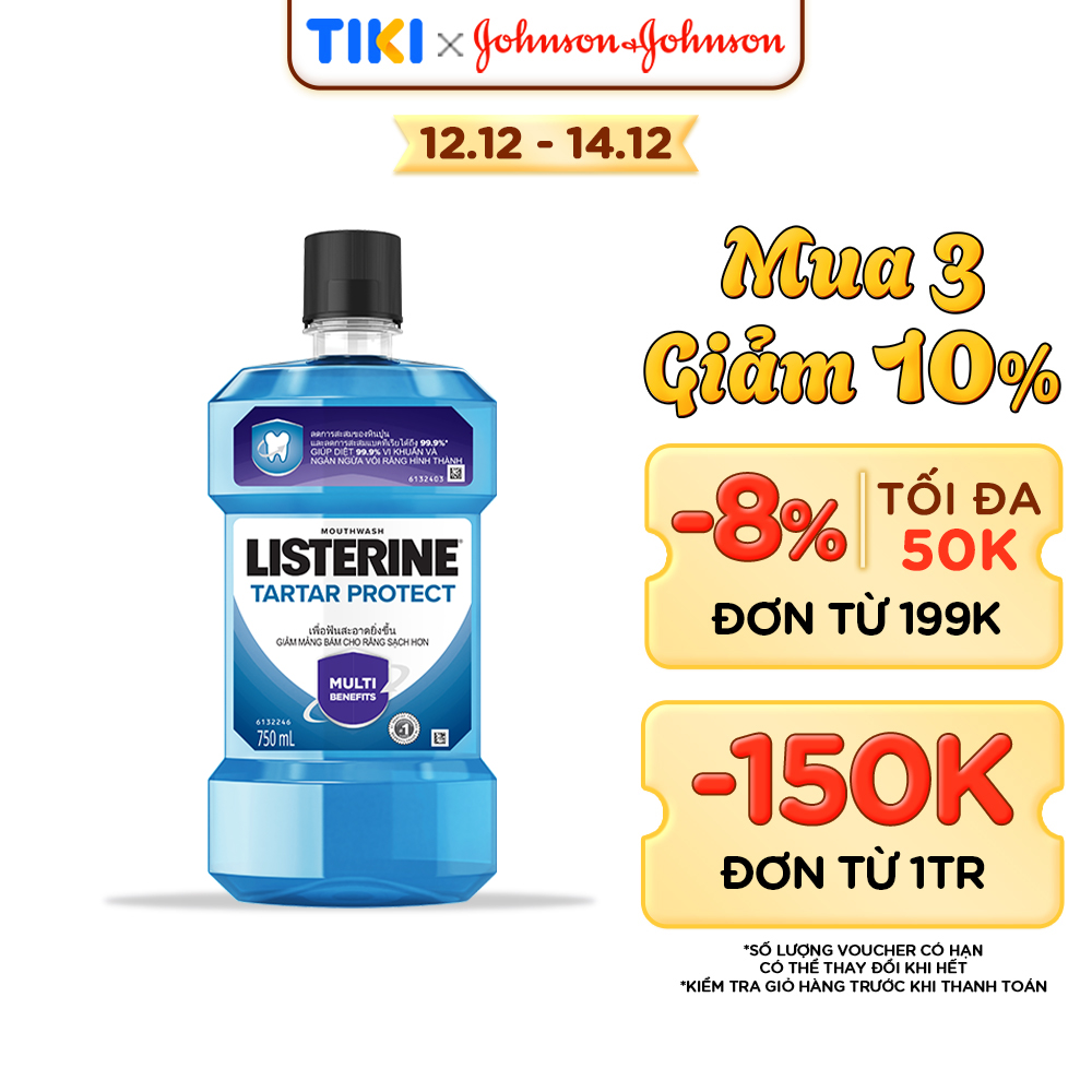 Nước Súc Miệng Ngăn Ngừa Vôi Răng Listerine Tartar Protection (750ml) - 8850007811695