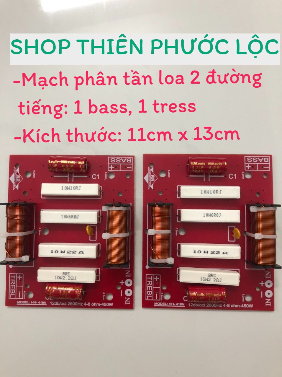 BO MẠCH PHÂN TẦN LOA ( 1BASS+1TRESS)- 1 CẶP