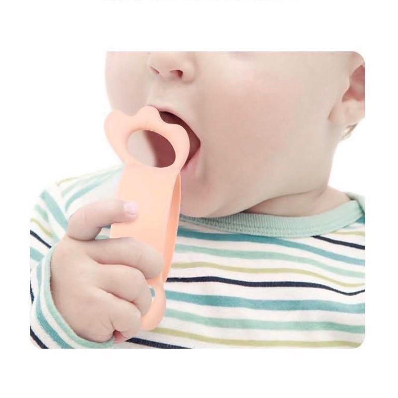 Tay cầm bình sữa Avent, bình sữa cổ vuông HG TC06 / Tay cầm bình sữa silicon cánh tiên