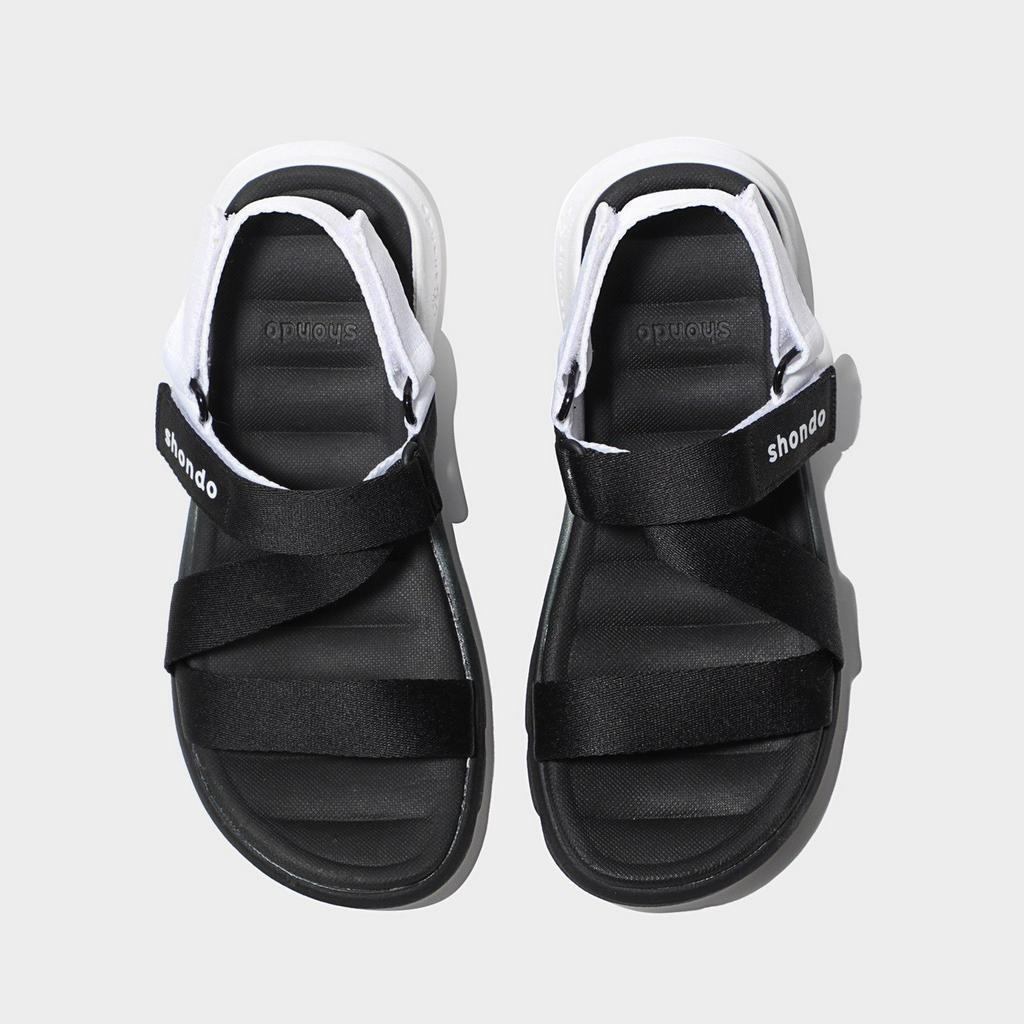 Giày Sandals Shondo F6 Sport Ombre Đế 2 Màu Đen Trắng F6S0110