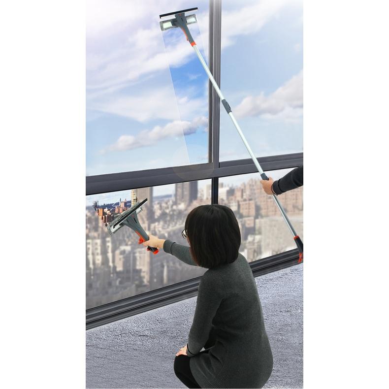 Cây lau kính cán dài có bình xịt tự động - chổi lau kính xịt nước tự động