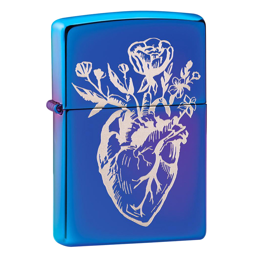 Bật Lửa Zippo 29987 – Zippo Heart Vase Design High Polish Indigo