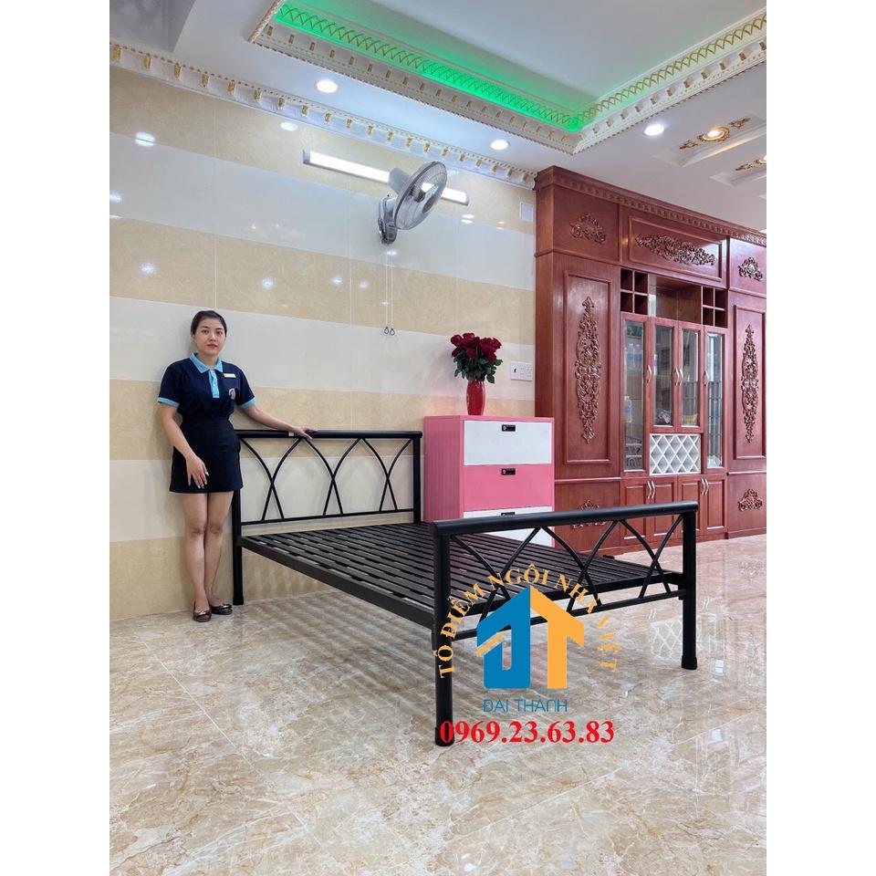 Giường sắt đan chéo 1m2x2m Đại Thành