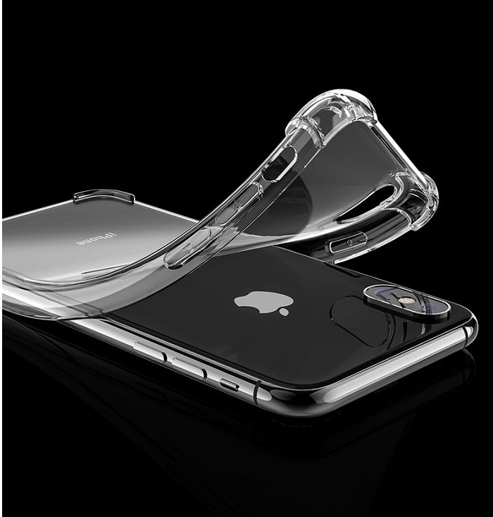Ốp lưng silicon dẻo trong suốt chống sốc dành cho iPhone X