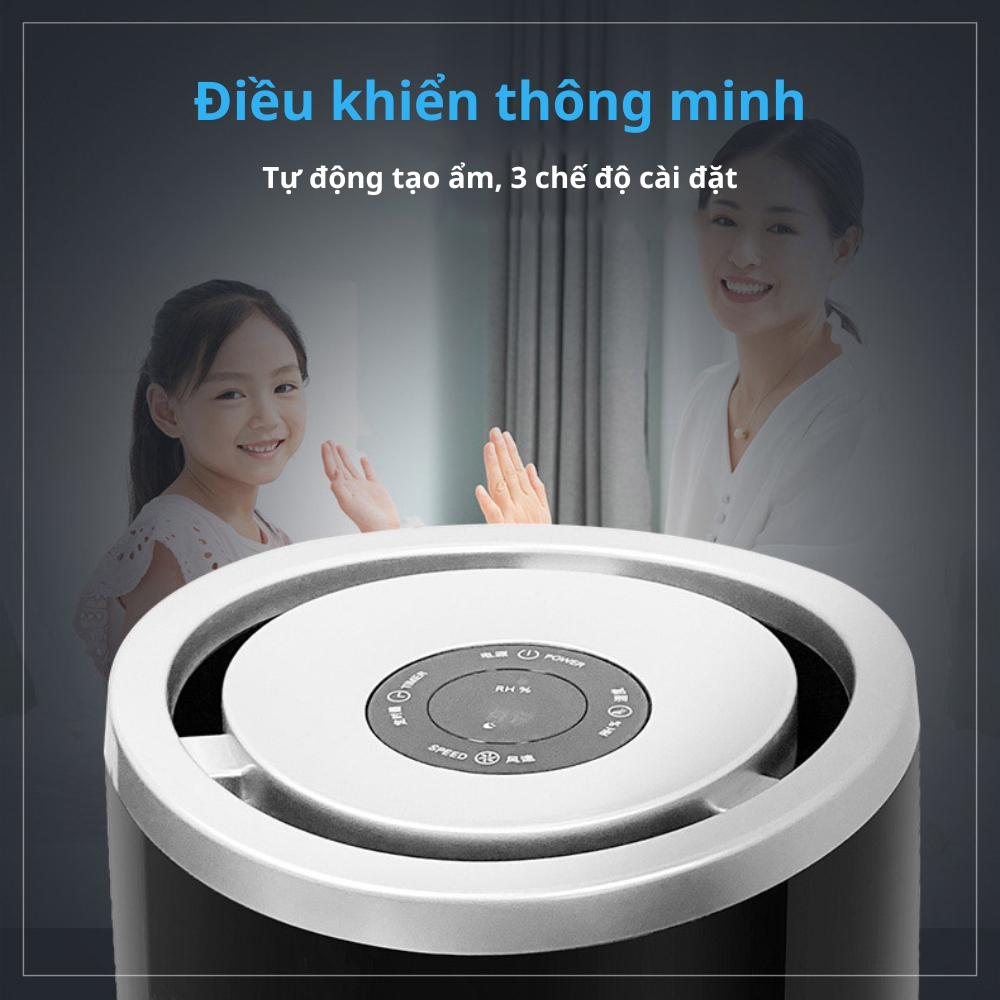 Máy tạo độ ẩm Philips HU4813/00 tích hợp hệ thống bốc hơi tiên tiến, công nghệ NanoCloud với 3 cài đặt độ ẩm - Hàng nhập khẩu