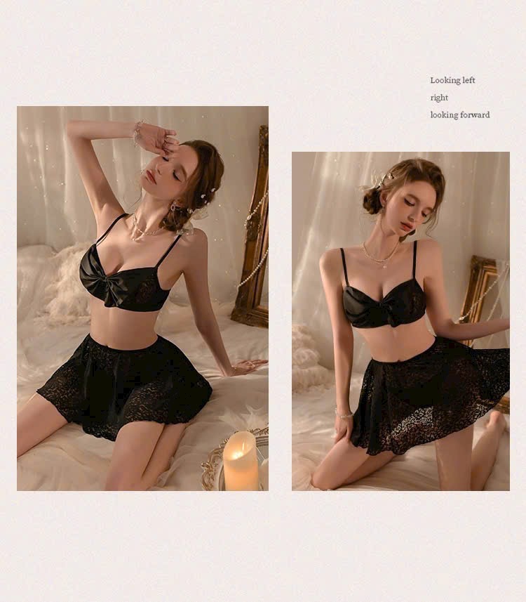 Set 3 Món Váy Ngủ Ren Hoa Xuyên Thấu Xinh Xắn Gợi Cảm