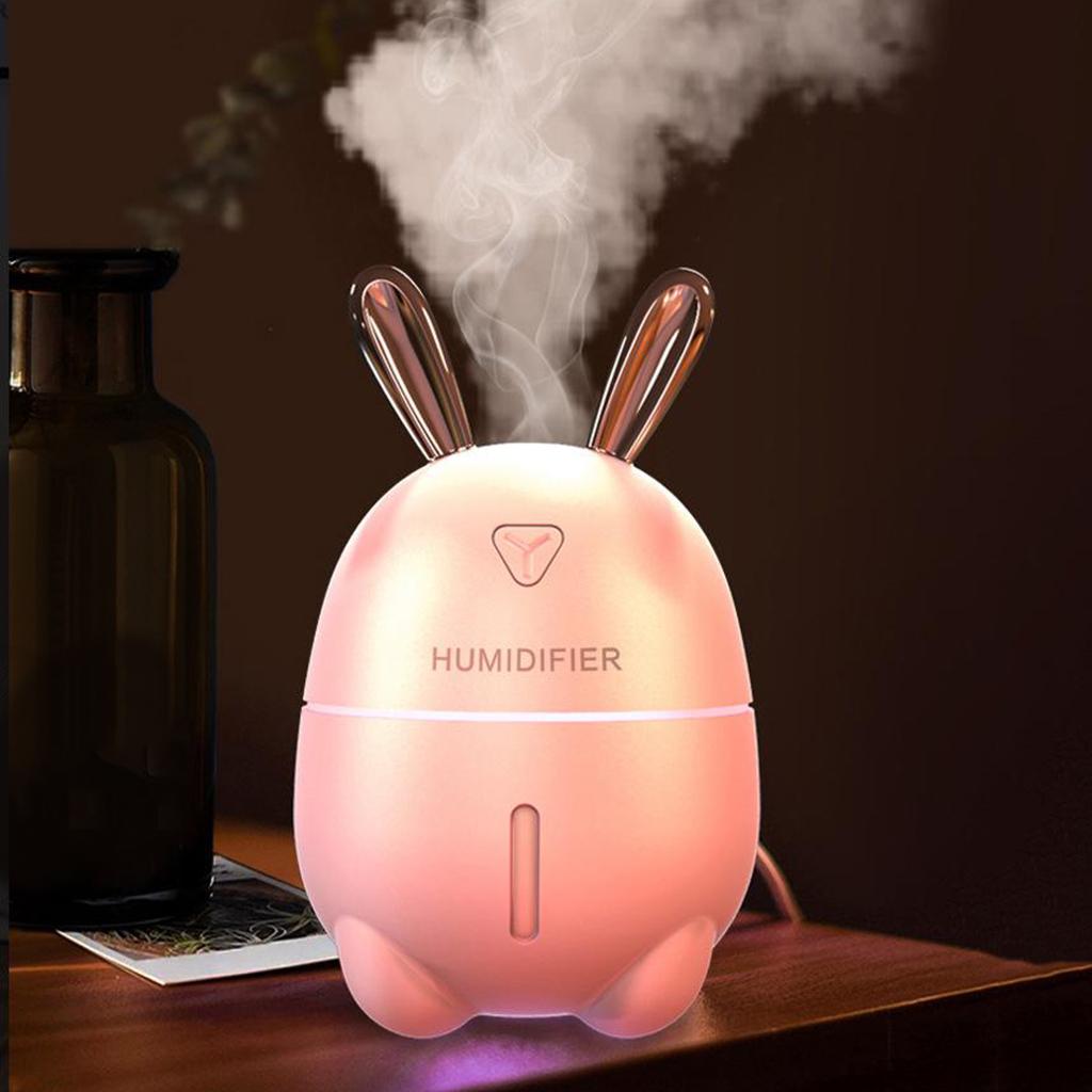 Portable Mini Humidifier Car Air  Diffuser Mist USB LED Light Pink