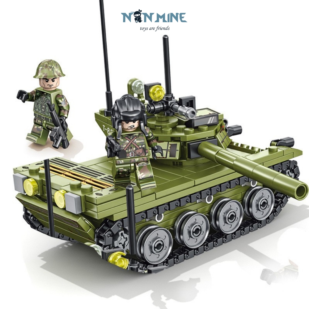 Đồ Chơi Xe Tăng Quân Sự Lắp Ráp Military Tank Mã 105514 Kèm 2 Lính 324 Chi Tiết