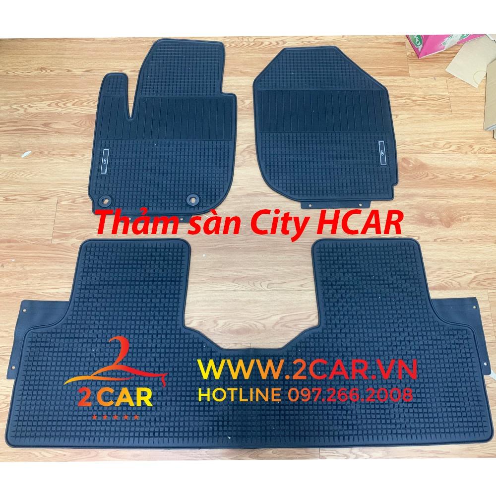 Thảm trải sàn, lót sàn PVC cao cấp xe Honda City 2015-2021, Hàng cao su đúc không mùi - Mẫu HCAR