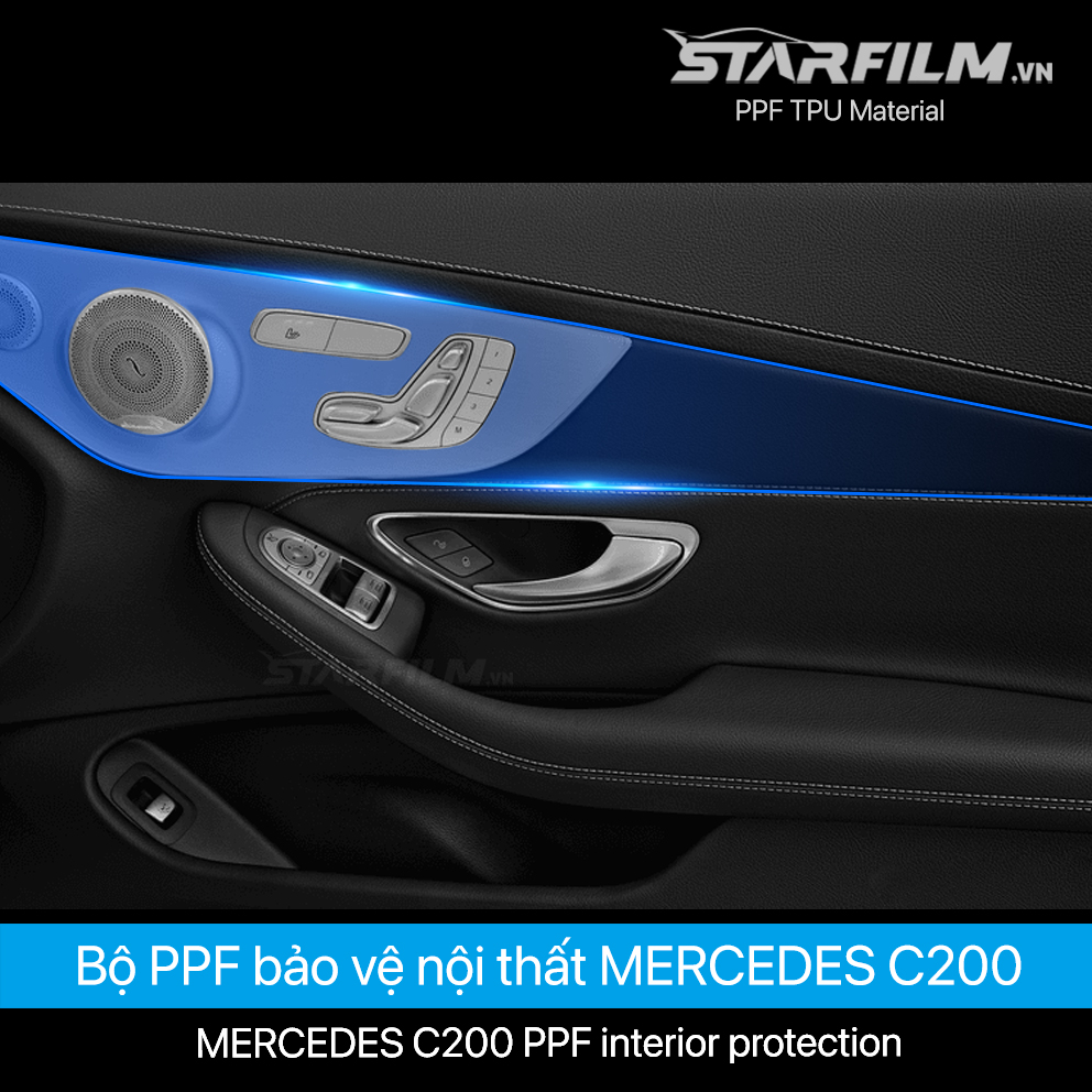 Mercedes Benz C200 2019-2021 PPF TPU nội thất chống xước tự hồi phục STARFILM