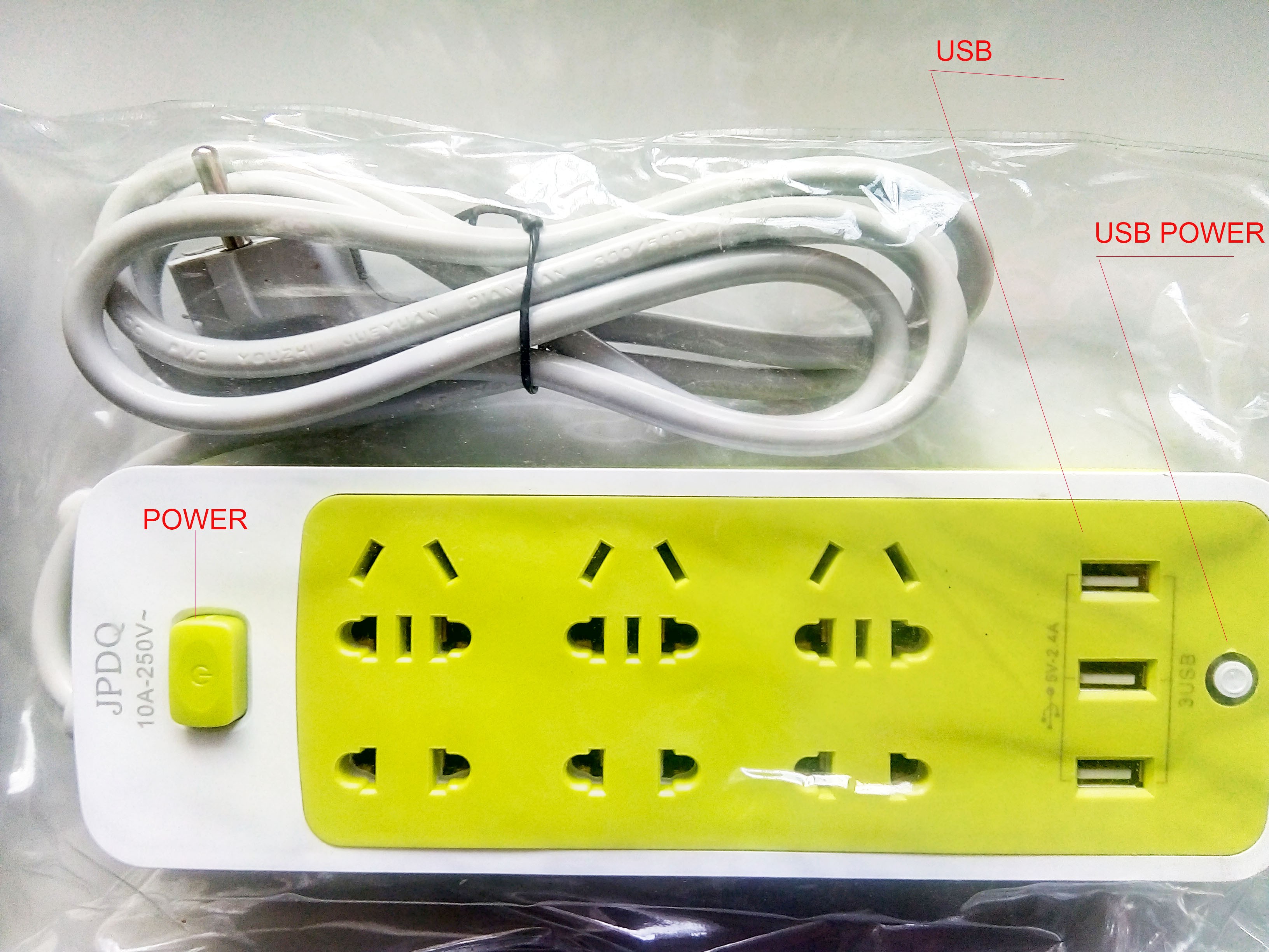 Ổ điện thông minh có 6 phích cắm 3 cổng USB