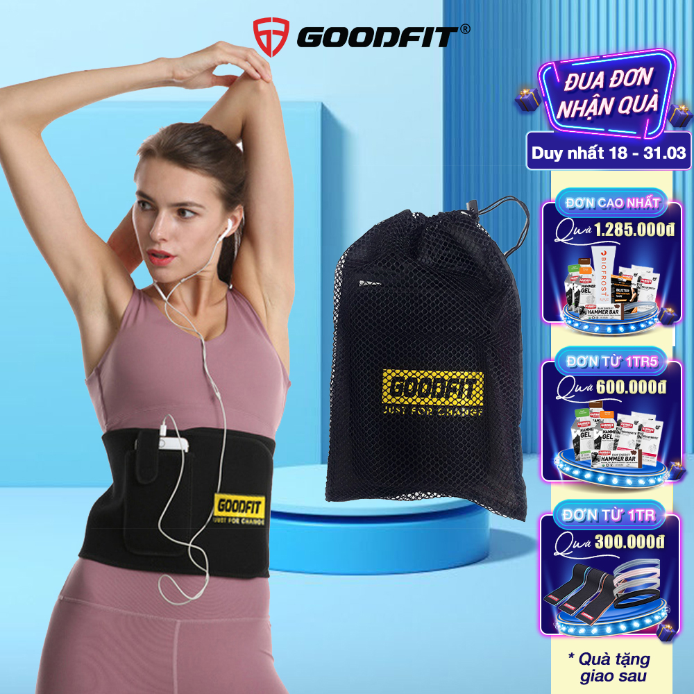 Đai lưng mềm tập gym, đai cuốn nóng giảm mỡ bụng GoodFit GF724WS