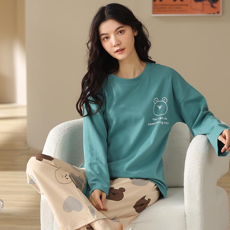 Set đồ nữ Đồ bộ mặc nhà vải COTTON 100% thông thoáng & thấm hút mồ hôi tốt, style Hàn Quốc