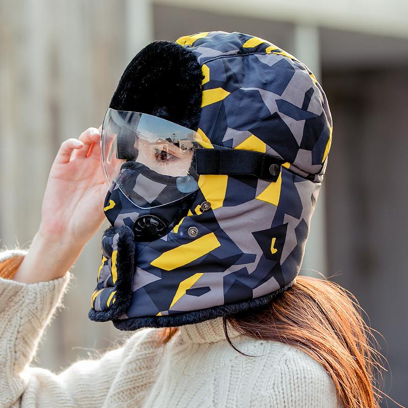 2020 Mới Thời Trang Nắp Ấm Mùa Đông Nam Thiết Kế Ban Đầu Mùa Đông Mũ Nam Nữ Trẻ Em Chống Nước Hood Mũ Có Kính Nón quà Tặng