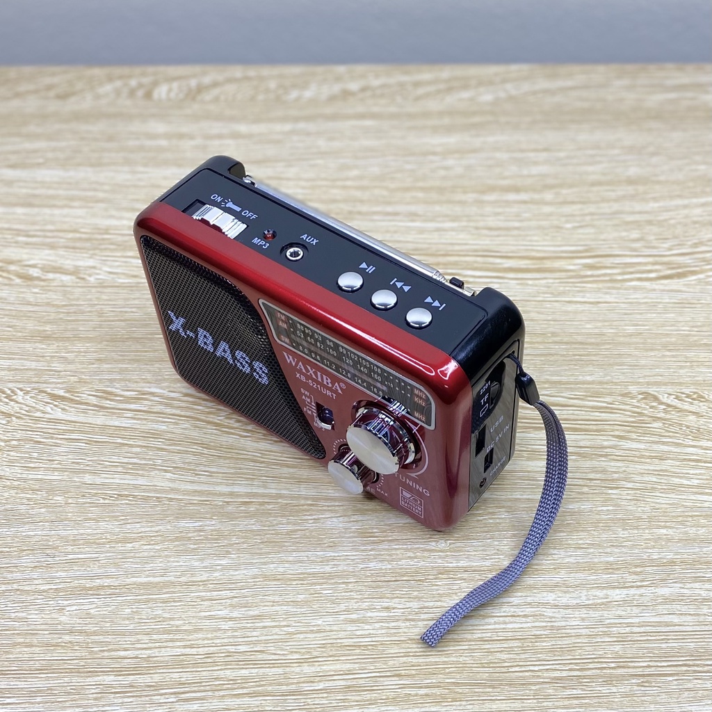 Đài USB THẺ NHỚ NGHE NHẠC DAICAT DC-521URT RADIO AMFMSW LOA TO X-BASS CÓ ĐÈN PIN LED GIAO MÀU NGẪU NHIÊN Kèm Dây Sạc 1 PIN Loa Siêu Lớn Đa Năng Sang Trọng Chất Lượng Tốt Mẫu Mới Nhất Đài Phát Thanh Quà Tặng Cho Người Thân Yêu Cao Tuổi HÀNG CHÍNH HÃNG