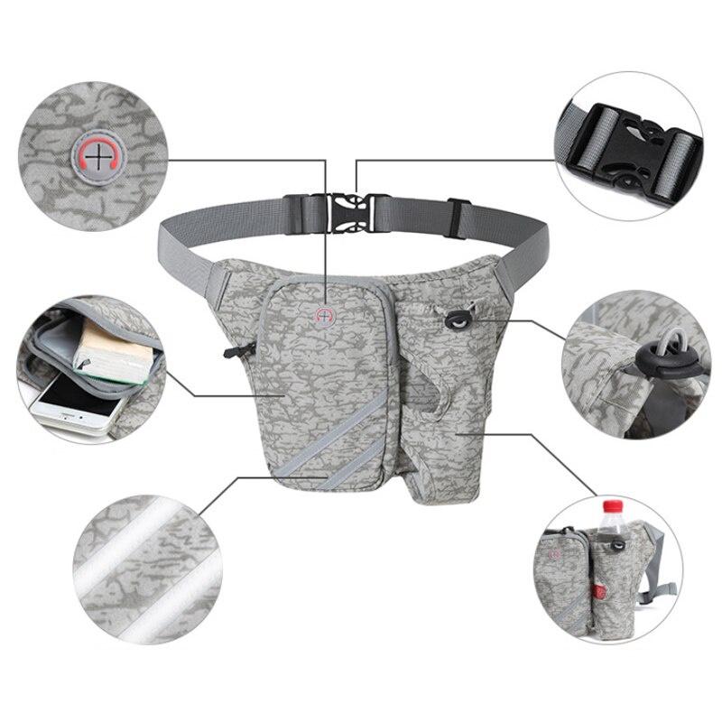 Outddor Waterproof Nylon Running Sport Trail Cycling Climbing Waist Bag Men Women Gym Fitness Water Bottle Waist Belt Bag