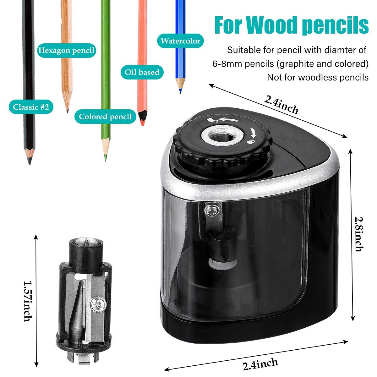 Gia cầm điện, bút chì điện cho trẻ em, giáo viên, lớp học, lý tưởng cho bút chì màu dày, bút lớn và mỏng 6-8 mm và 9-12 mm