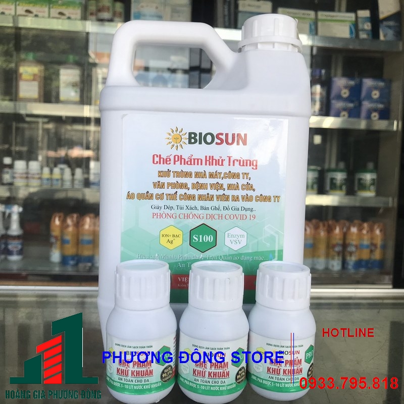 Dung dịch khử khuẩn BioSun S100( Nano Bạc) _ 2 lít