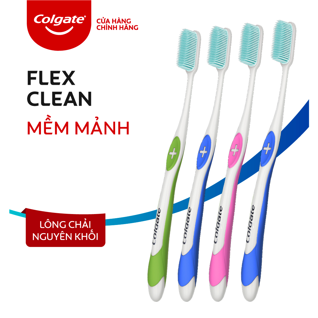 Combo 4 Bàn chải đánh răng Colgate SlimSoft Flex Clean