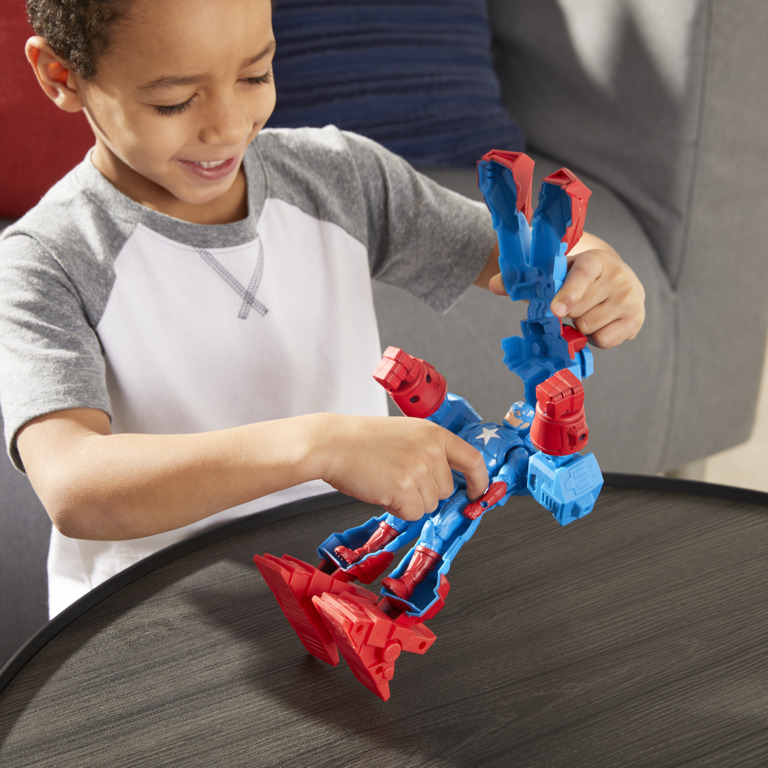 Đồ Chơi MATTEL AVENGERS Mô Hình Captain Dòng Mech Strike Tối Thượng Giáp 8 Inch F1669