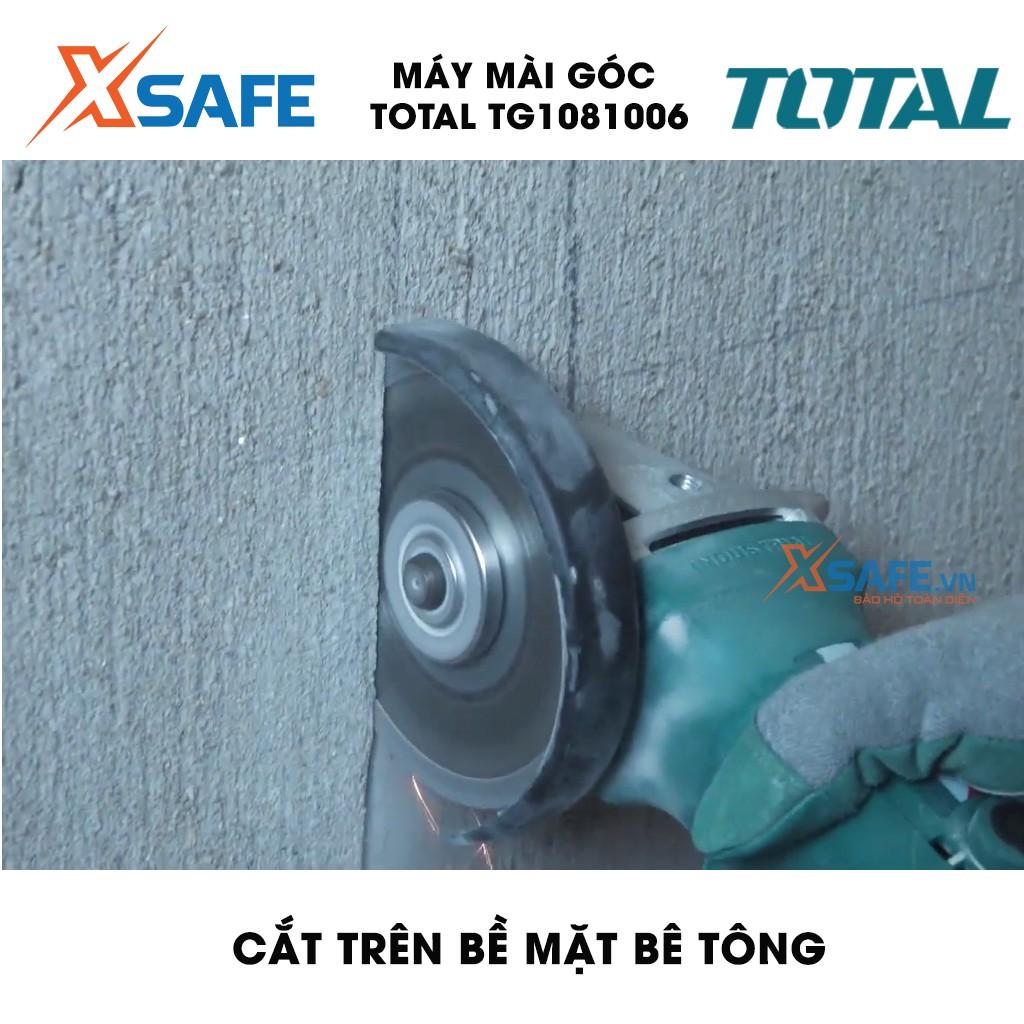 Máy mài cầm tay TOTAL TG1081006 công suất 800W đóng gói trong hộp màu. Máy mài góc điện thế 200-240V - Chính hãng