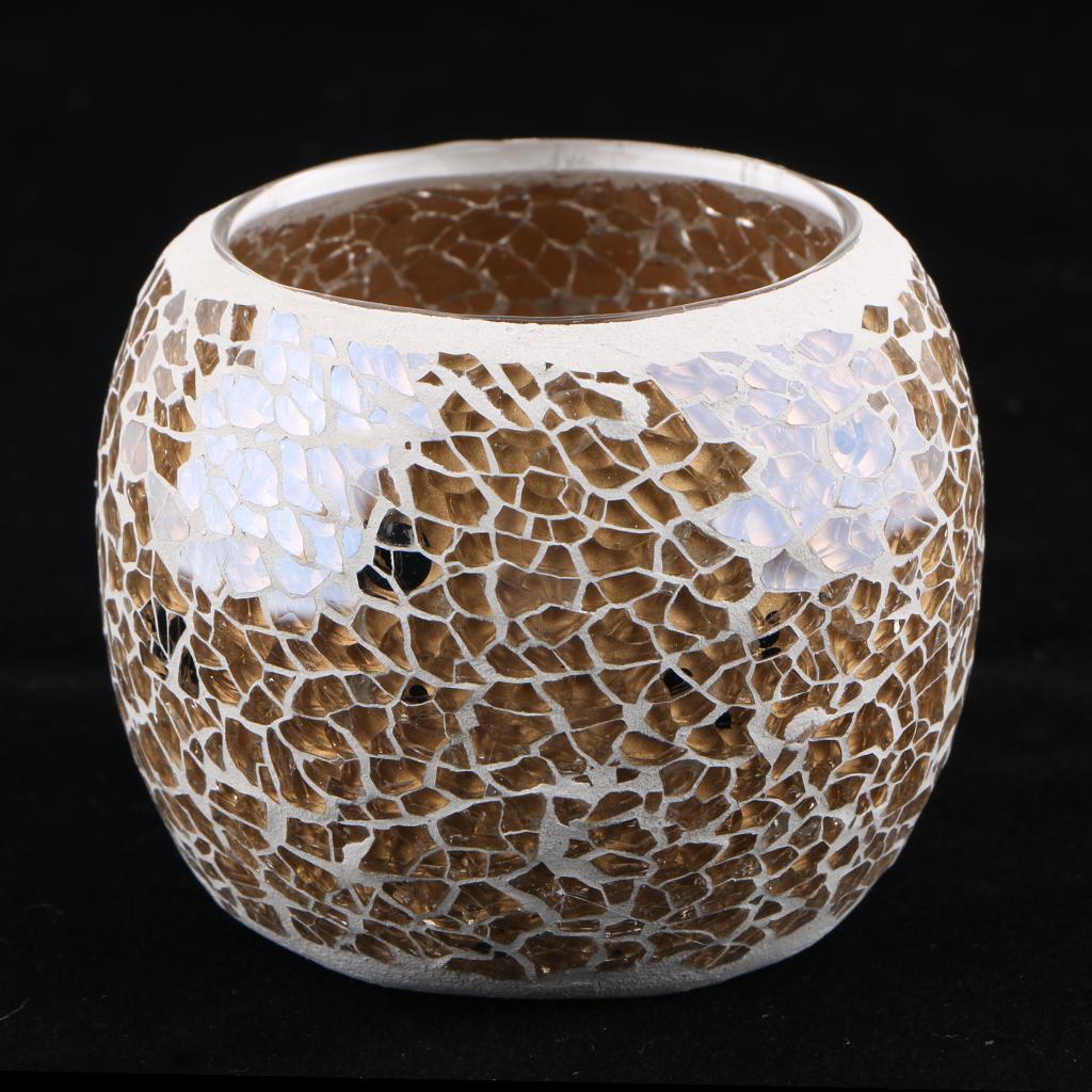 5Pcs Moroccan Mosaic Glass Votive Tea Light Holder Candelabra Candlestick Set A