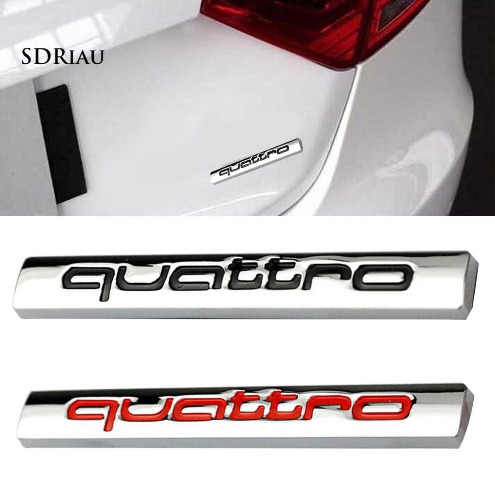 Sticker dán đuôi xe bằng kim loại hình logo Quattro cho Audi A4L A6L