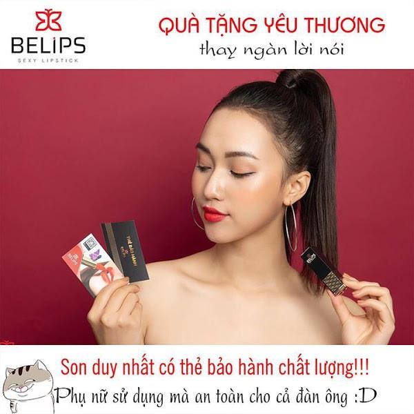 Son Lì Cam Đất Recall Love Sexy Lipstick Belips Không Chì