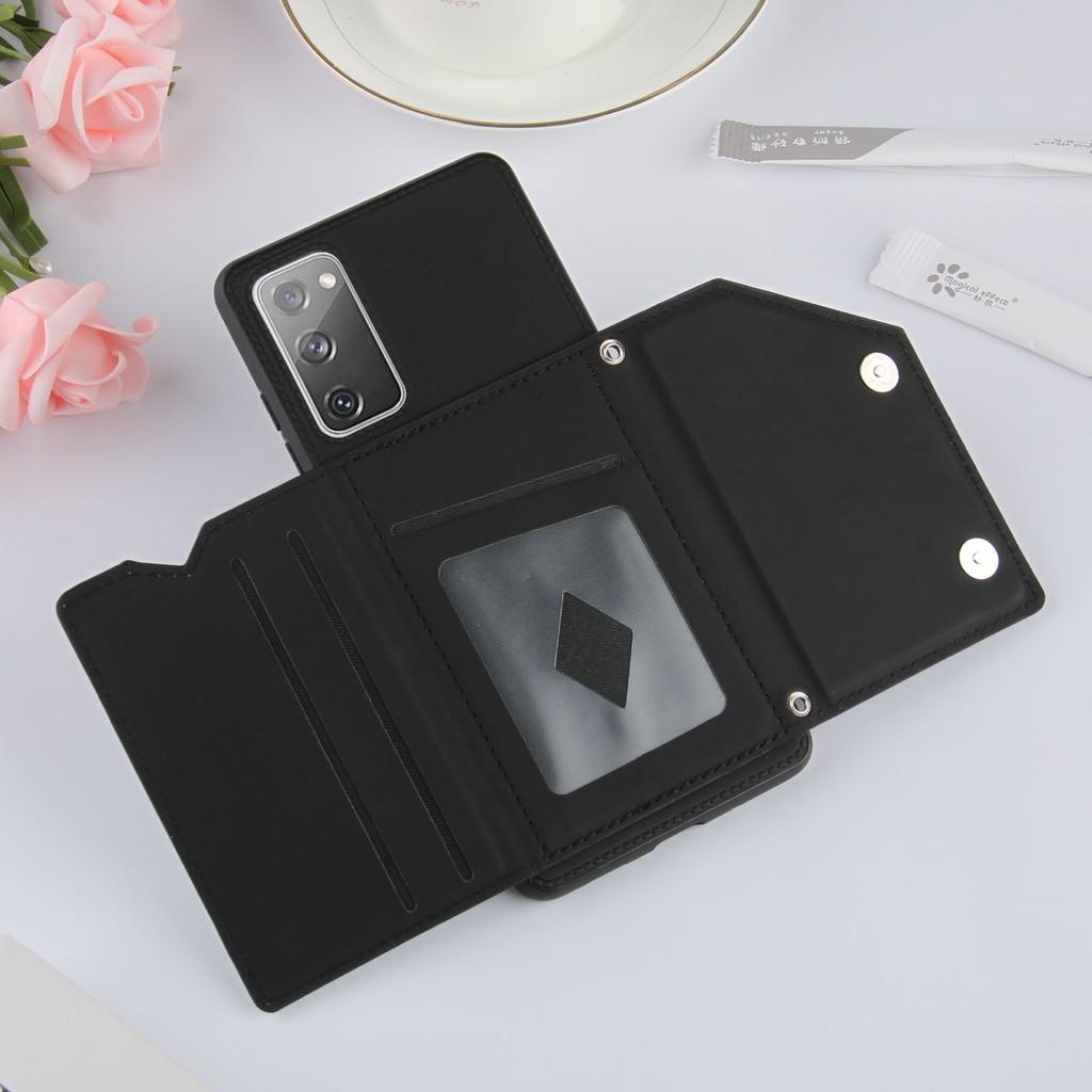 Ốp điện thoại ví da có ngăn đựng thẻ cho Samsung Galaxy Note20Ultra S20 FE S20 Ultra S20Plus S20+ M51Note10 Lite S10