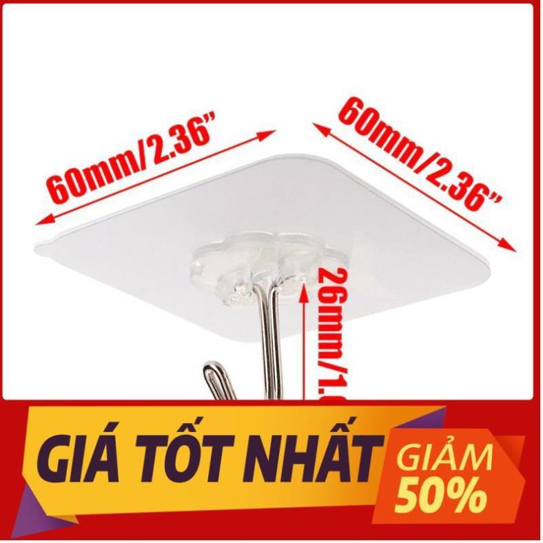 Móc dán tường siêu dính siêu chắc treo đồ chịu lực 10kg mini trong suốt