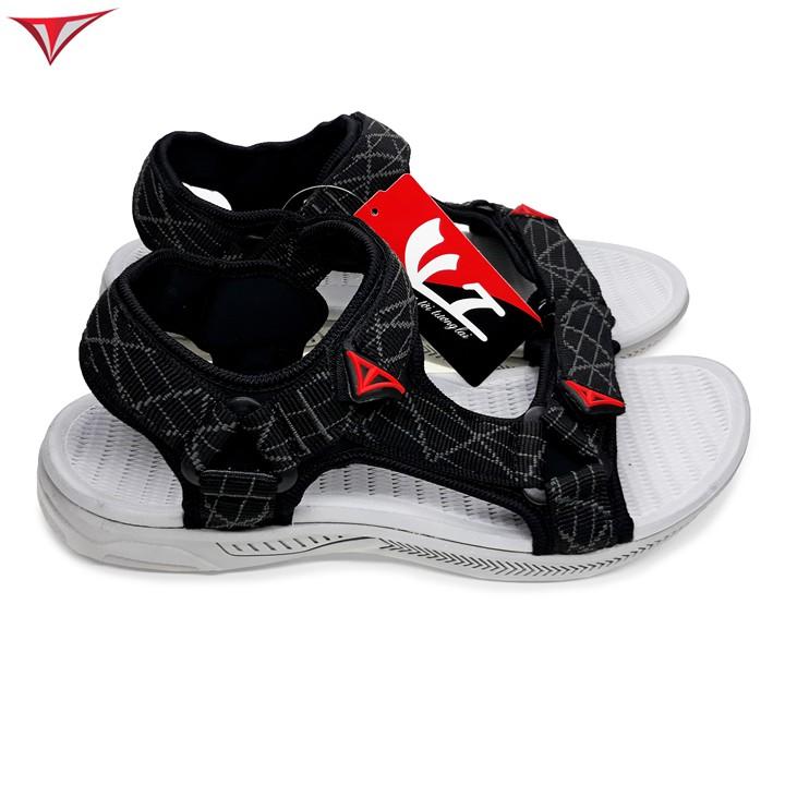 Giày Sandal Thời Trang Nam Việt Thủy Quai Chéo Đen - VT05