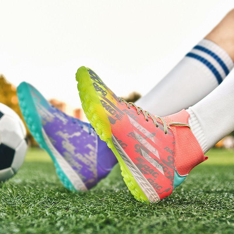 YANZISHOP Kids Football Shoes Uyên Ương Cao Gang Nam Nữ dài Nail Broken Nail Giày đào tạo chuyên nghiệp Trung Quốc Big Boy Giày chống trượt