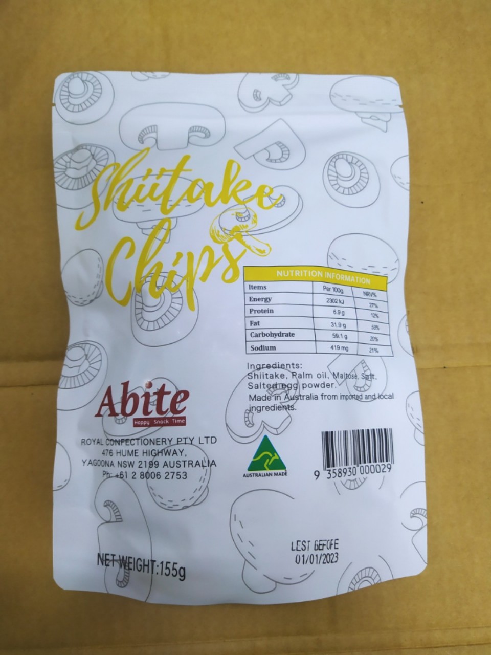 Nấm Hương sấy giòn Úc Extaste Shiitake Mushroom - Món ăn ngon Tốt cho sức khỏe Giàu chất dinh dưỡng và Chống oxy hóa