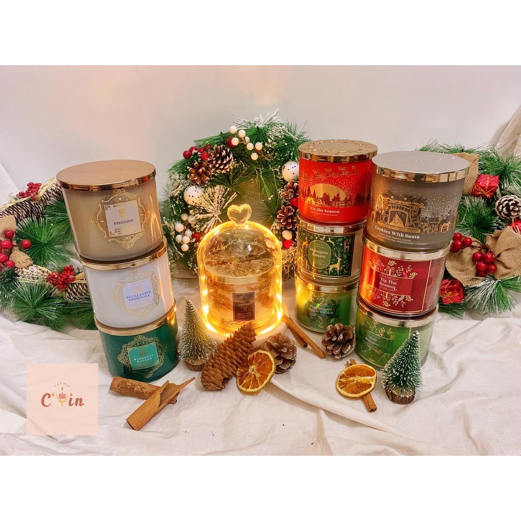 Chụp thủy tinh đế gỗ chống bụi, trang trí trái tim, chim, thỏ, noel - đậy nến thơm Candle Cup, BBW (mẫu có đèn kèm pin)