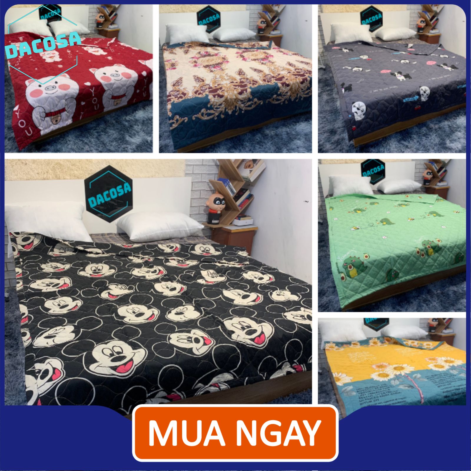 Chăn hè thu , mền hè siêu gọn nhẹ chàn bông mỏng 3 lớp thấm hút mồ hôi tốt