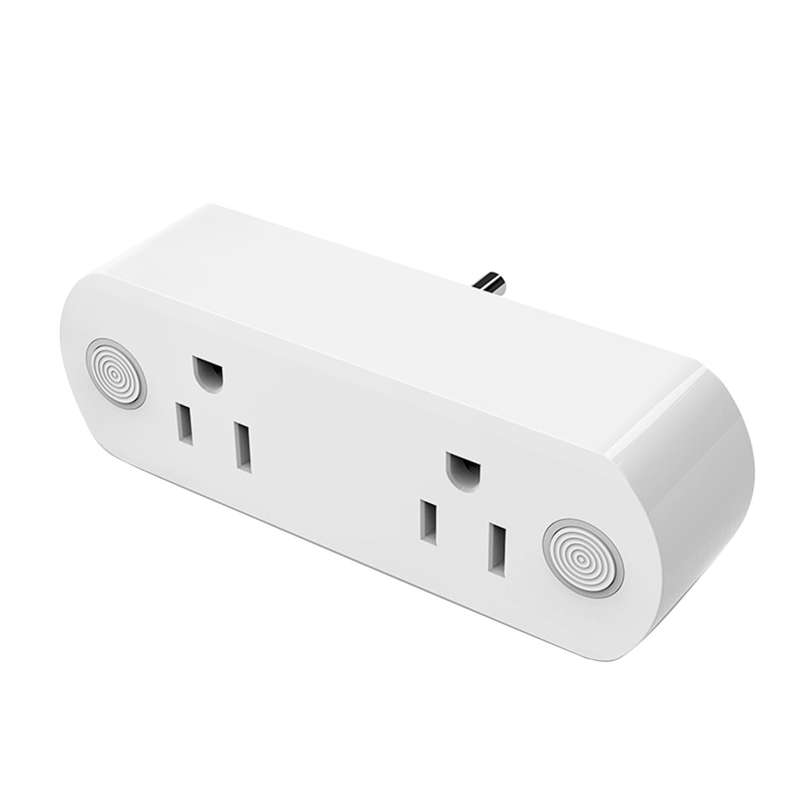 2 in 1 Smart Plug Socket Wireless Dual Power Socket with APP and Voice Control Timing Switch Overload Protection